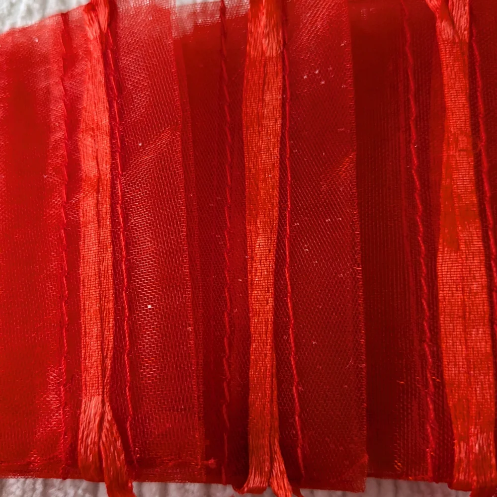 Organza Bags 25 Pieces, Drawstring Closure Red Sheer Multipurpose